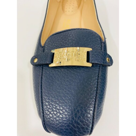 Kenneth Cole Reaction Flash Time  Navy Leather Flat - Women's Size , - Picture 2 of 8